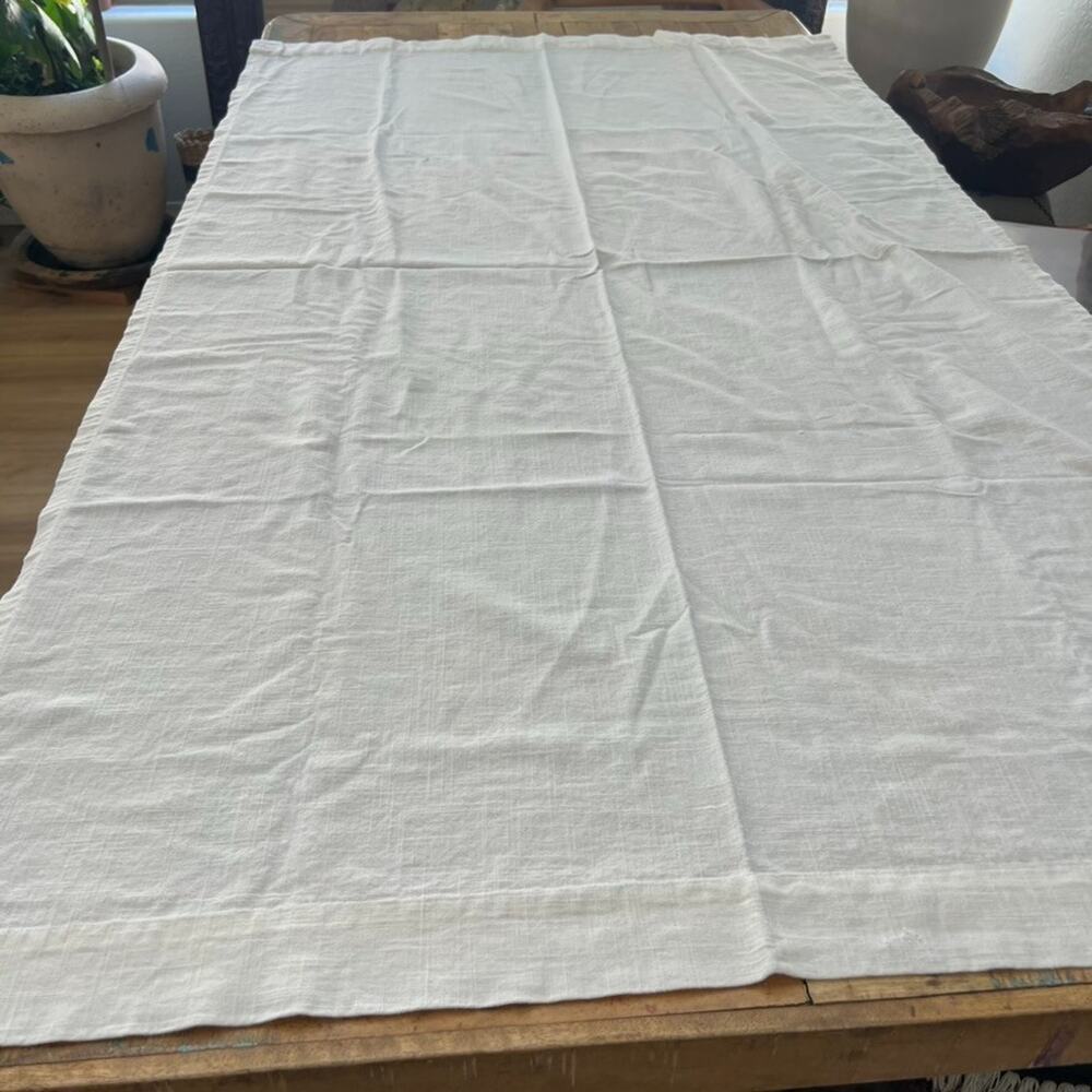 Cambria Curtain Single Panel 42 x 74 in Beige Linen Rayon Blend